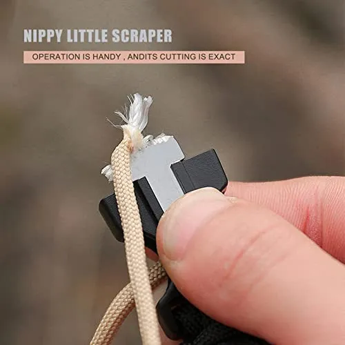 2 Pack Adjustable Paracord Bracelets Kit Ourtdoor Survival Bracelets Gift with Firestart Whistle Loudest Camping Compass