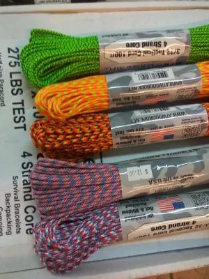 275 Paracord Brighter Mixed Colours