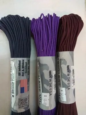 275 Paracord Dark Solid Colours