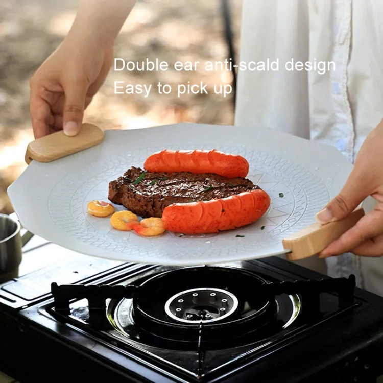 33cm Small Outdoor Camping Rhombus Grill Plate Portable Nonstick Grill Pan Picnic Wearable Cookware