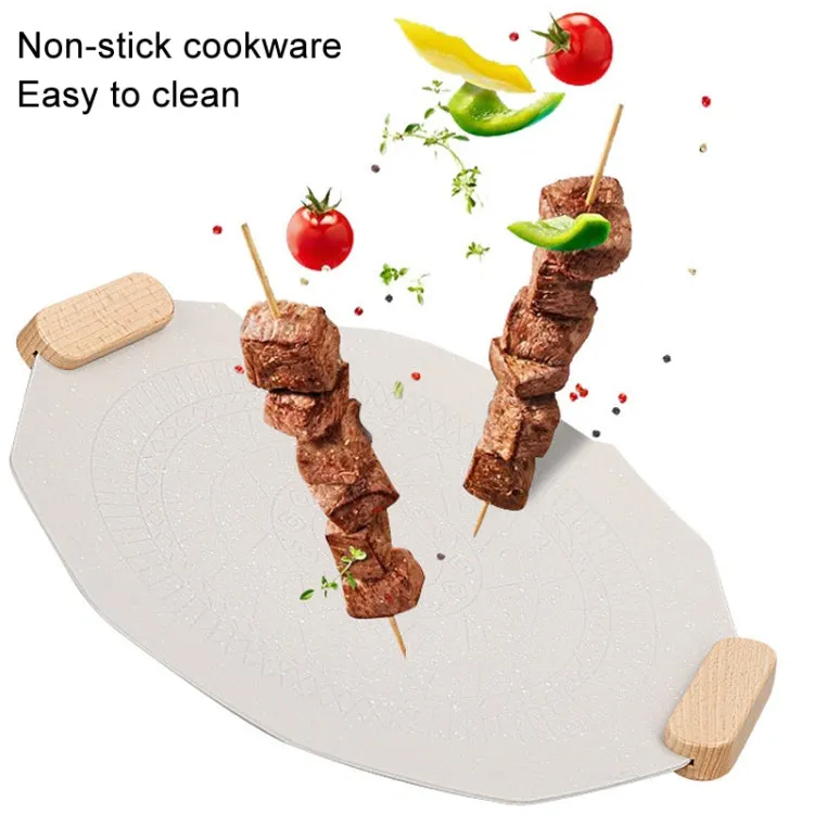 33cm Small Outdoor Camping Rhombus Grill Plate Portable Nonstick Grill Pan Picnic Wearable Cookware