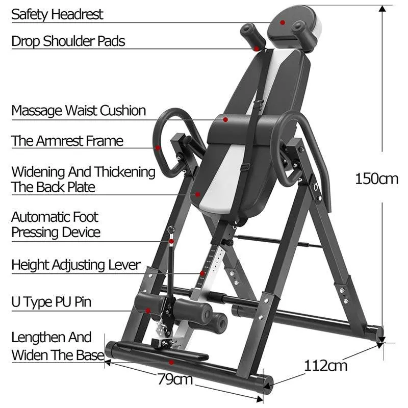 Adjustable Heavy Duty Back Stretcher Machine for Pain Relief XQ-1 BLACK