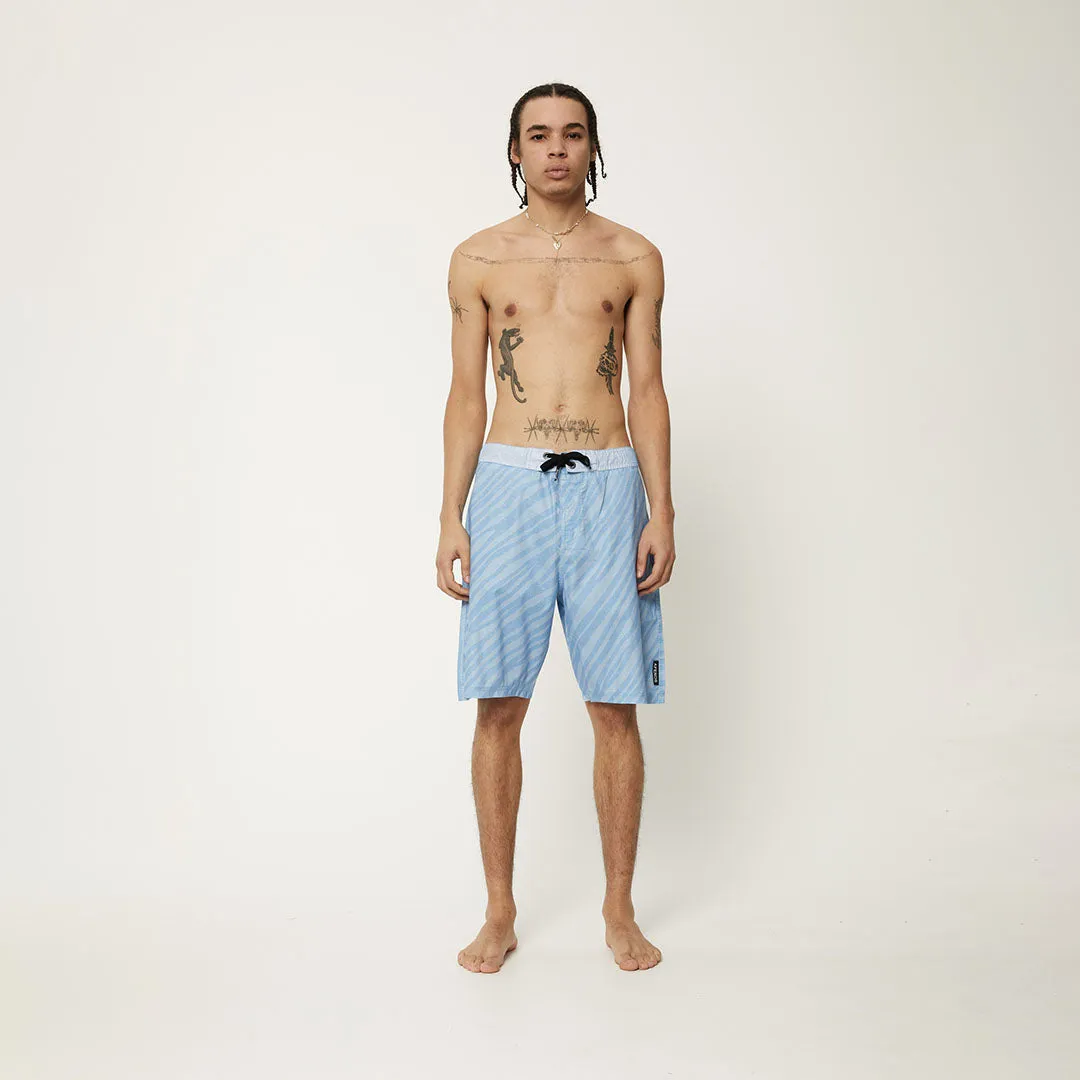 AFENDS Mens Atmosphere - Fixed Waist Boardshorts - Powder Blue
