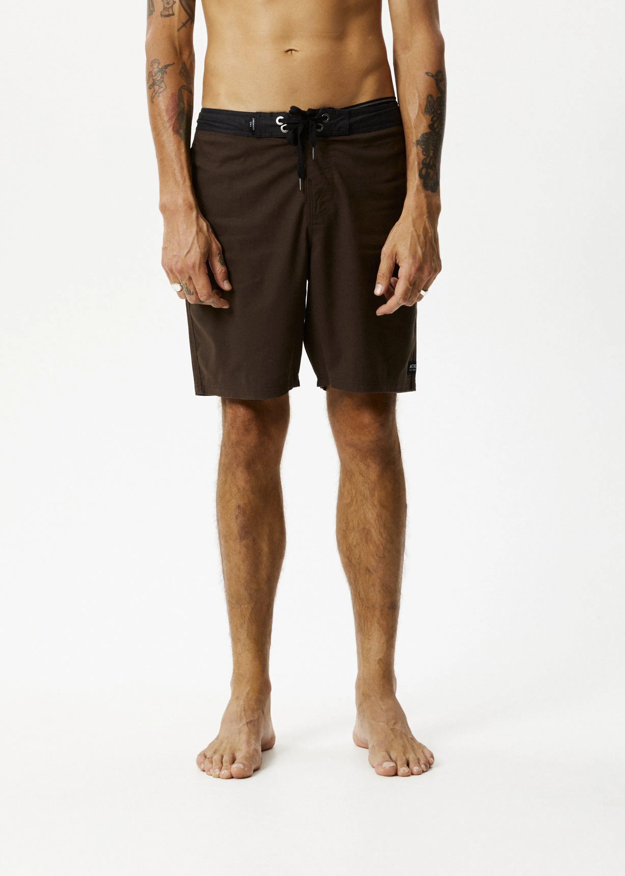 AFENDS Mens Surf Related - Fixed Waist Boardshorts - Earth