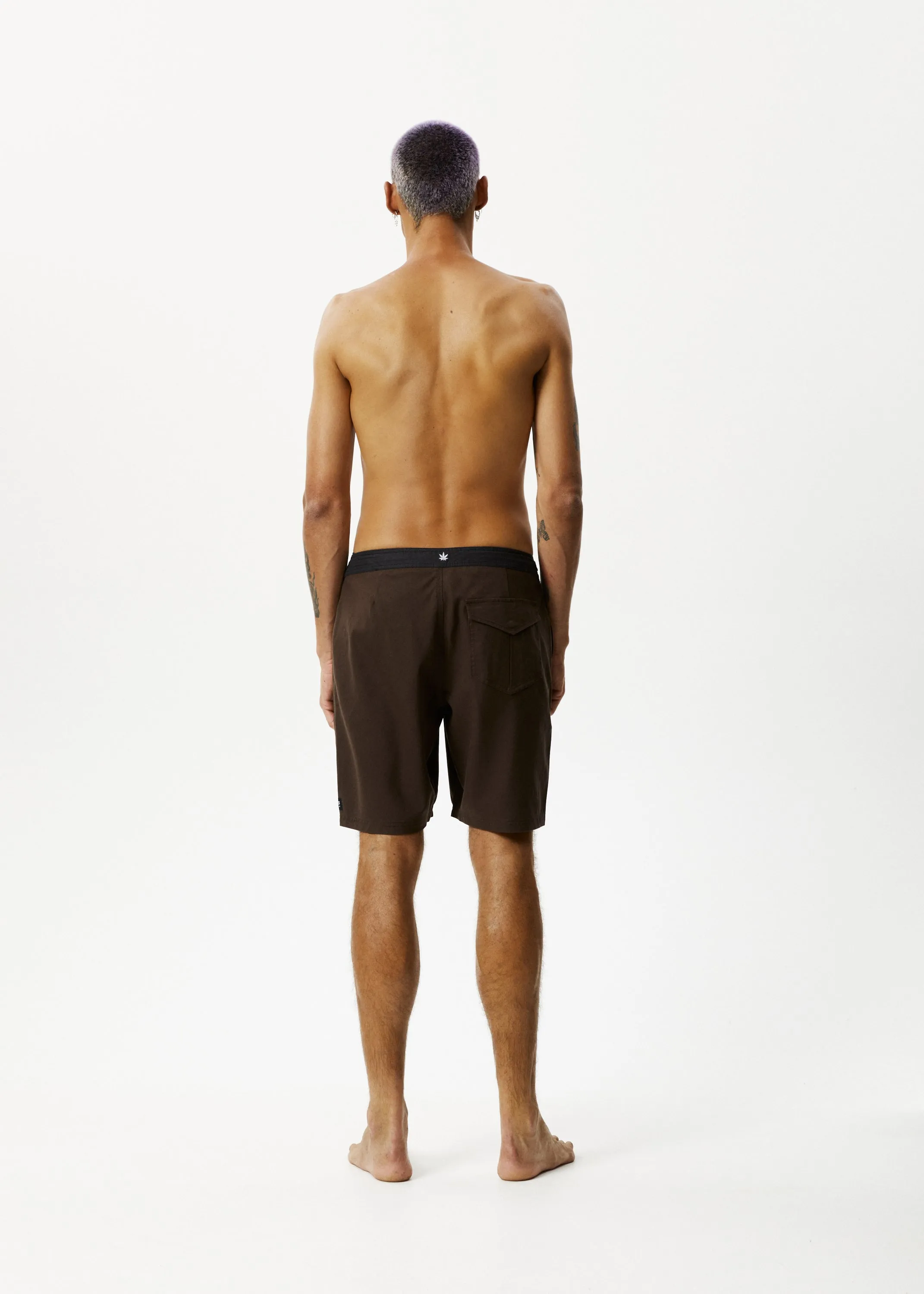 AFENDS Mens Surf Related - Fixed Waist Boardshorts - Earth