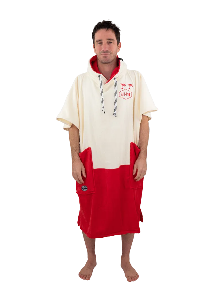 All-In Changing Poncho Men Welcome Red
