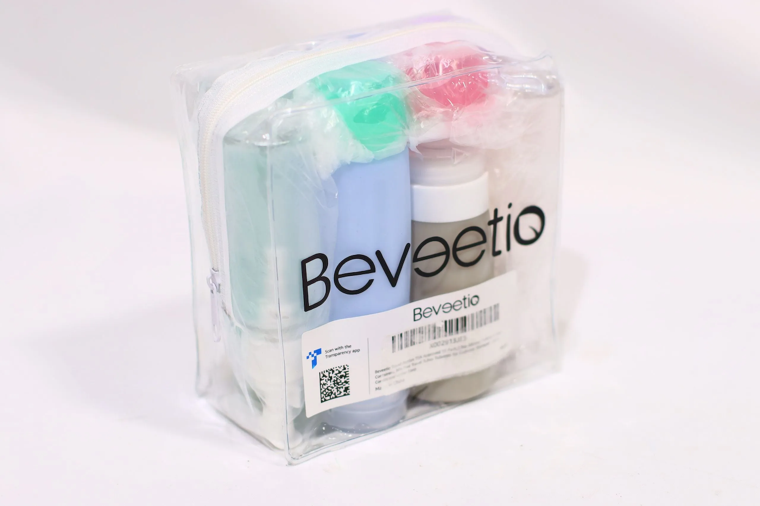 Beveetio Travel Bottles TSA Approved 15 Pack,2.9oz Silicone Refillable Size Containers, BPA Free Travel Tubes Toiletries for Cosmetic Shampoo Cream Conditioner Lotion Soap (Multicolor)