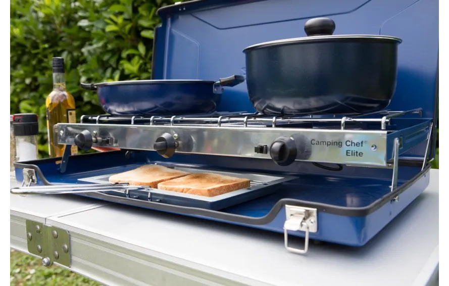 Campingaz Camping Chef Double Burner & Grill Gas Stove