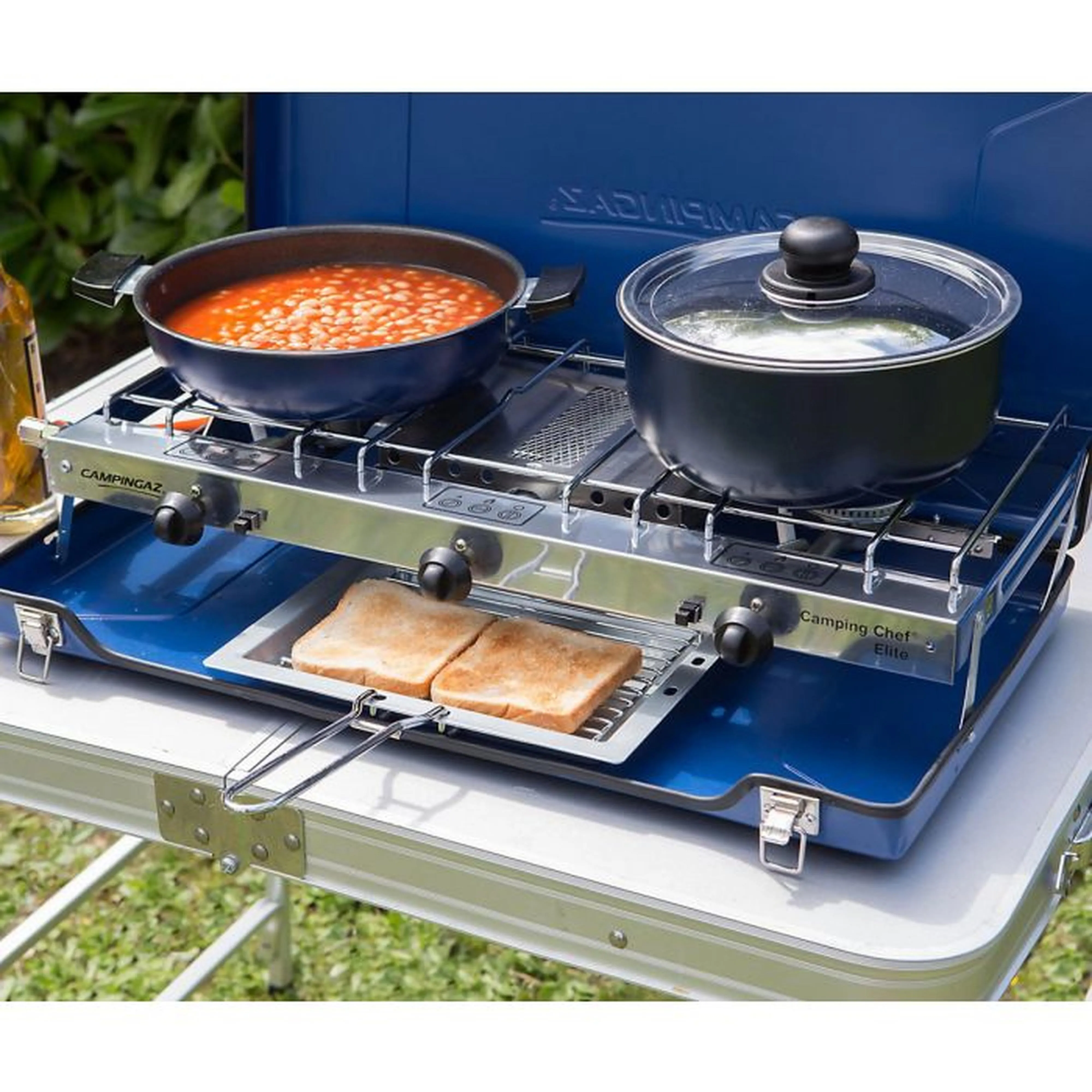 Campingaz Camping Chef Double Burner & Grill Gas Stove