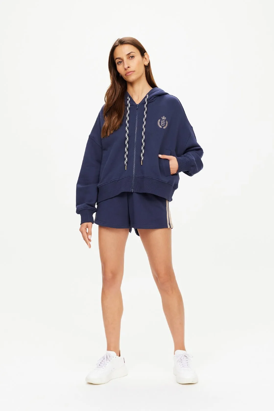 Cascade Jude Crop Hood | Navy