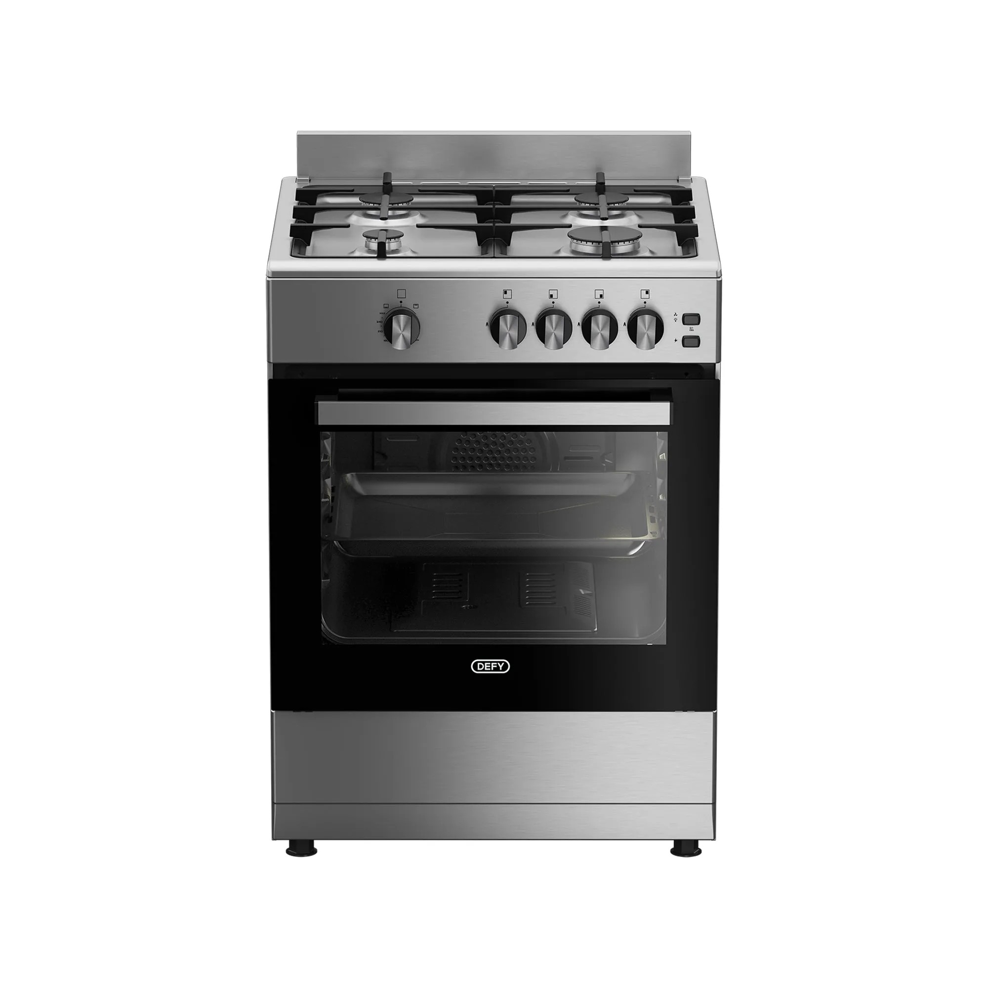 Defy 60cm New York Multifunction Turbo Gas Stove Inox