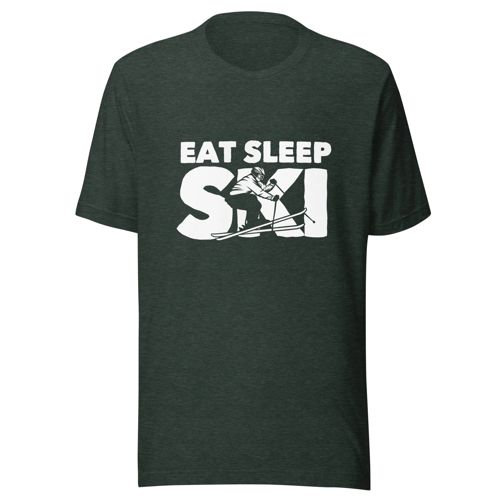 Eat Sleep Ski t-shirt Dark