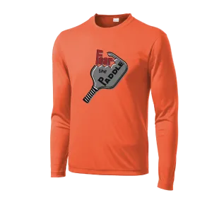 Fear The Paddle | Men's Long Sleeve Pickleball Shirt | 100% Polyester
