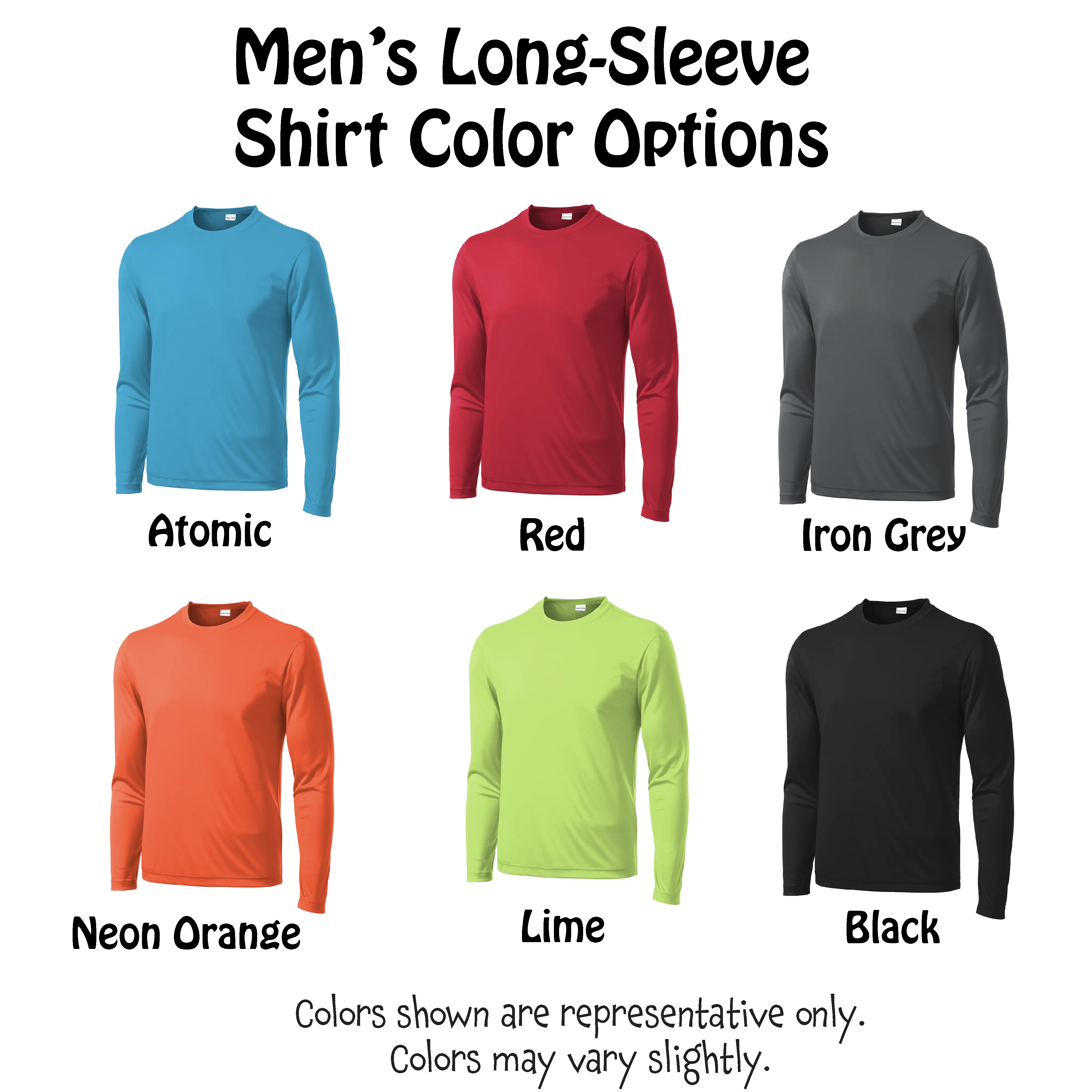 Fear The Paddle | Men's Long Sleeve Pickleball Shirt | 100% Polyester