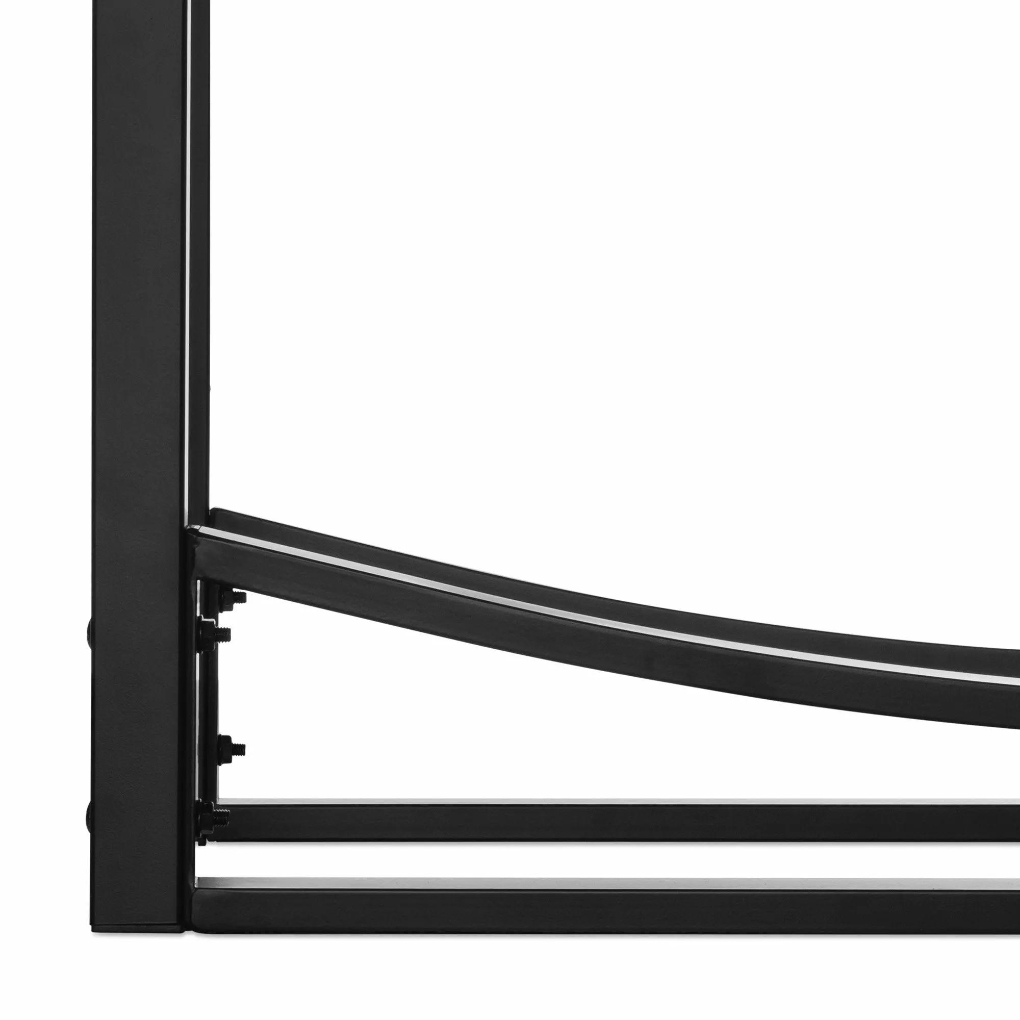Firewood Log Storage Rack Accessory w/ Kindling Holder - Black