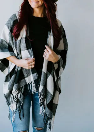 Gone Glamping Fringe Poncho FINAL SALE