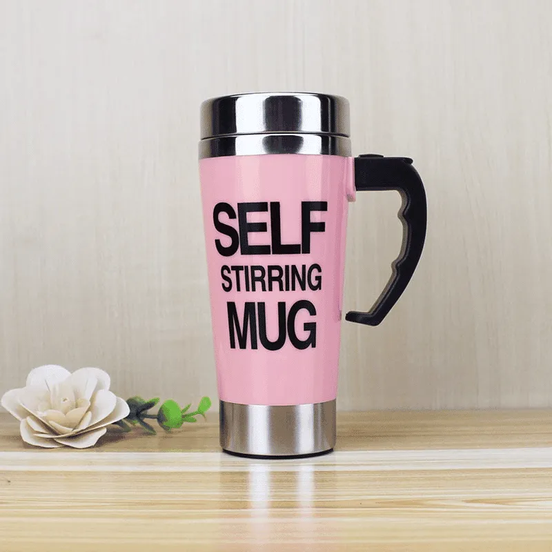High Self-Stirring Mug with Handle