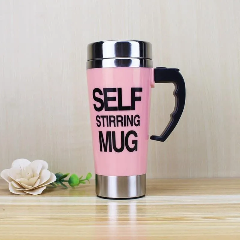 High Self-Stirring Mug with Handle
