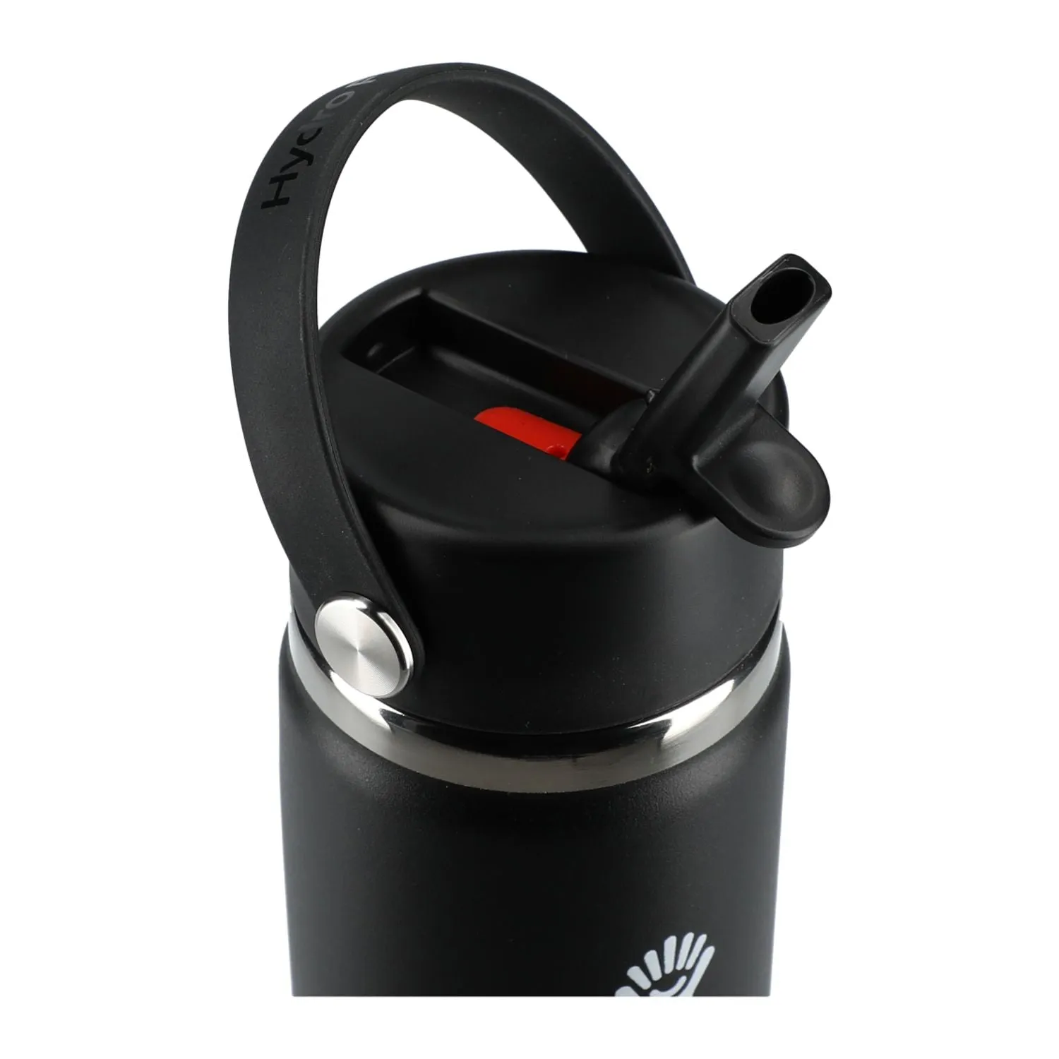 Hydro Flask Wide Mouth 24oz Custom Bottles with Flex Straw Cap, Black
