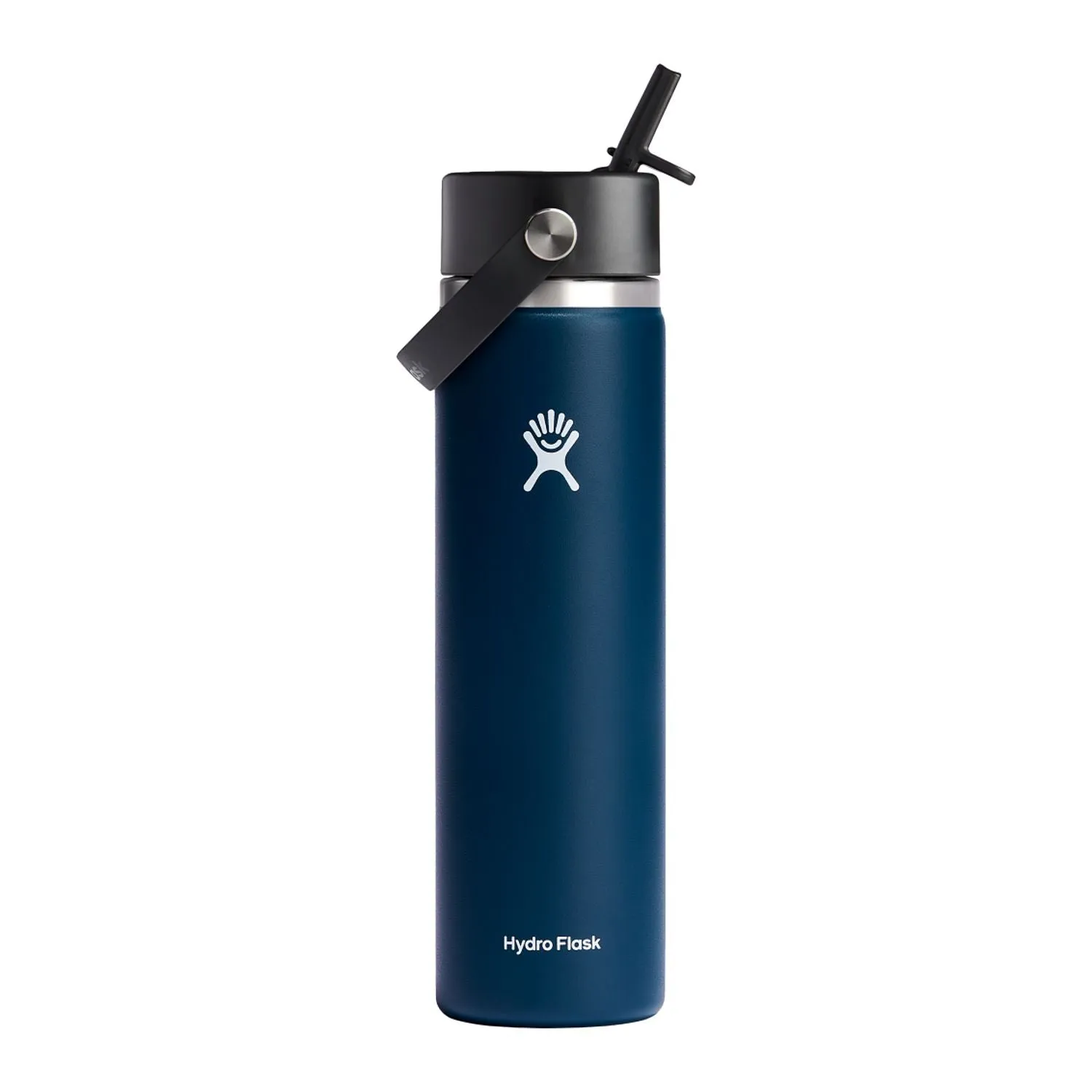 Hydro Flask Wide Mouth 24oz Custom Bottles with Flex Straw Cap, Indigo