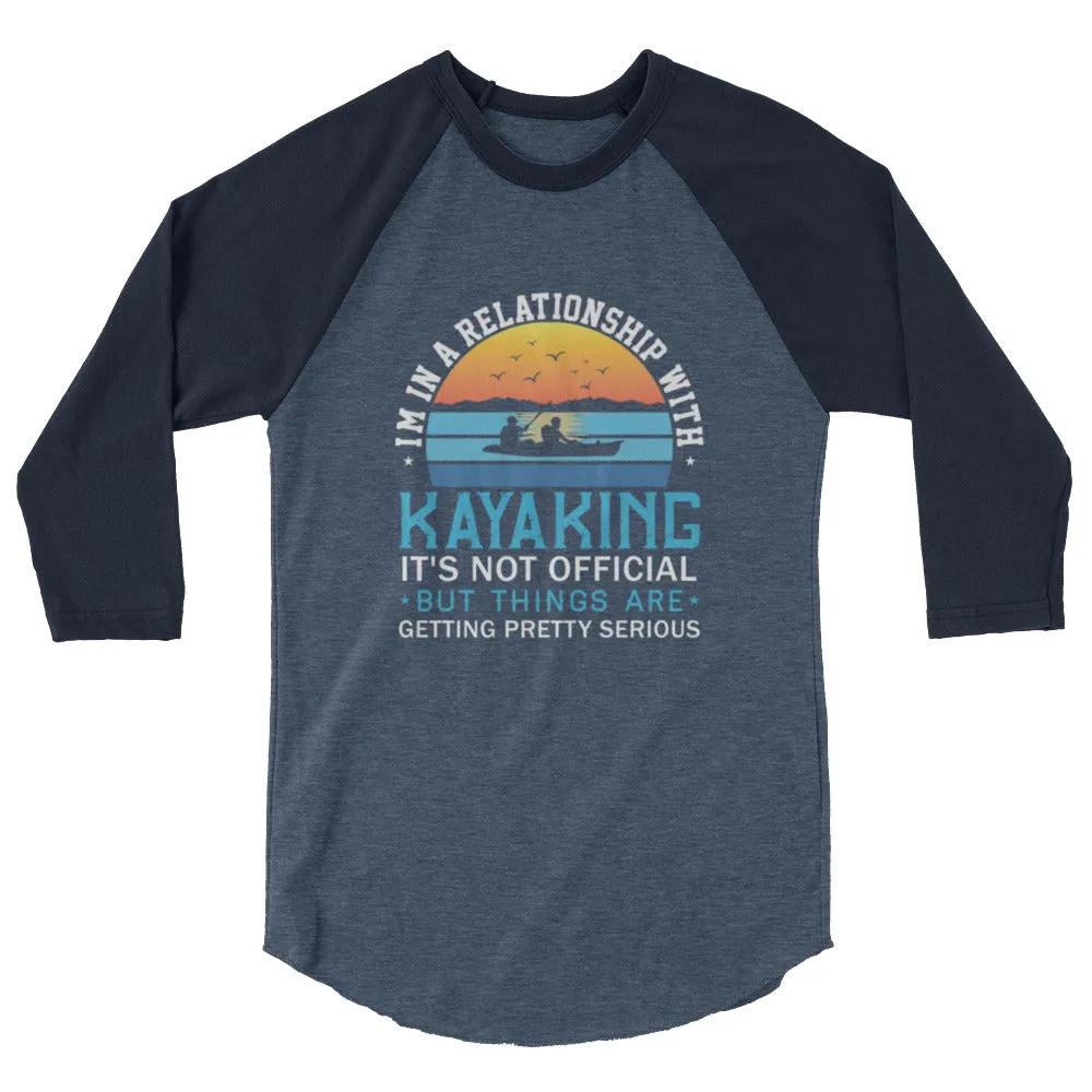 Kayaking Relationship 3/4 sleeve raglan shirt Dark