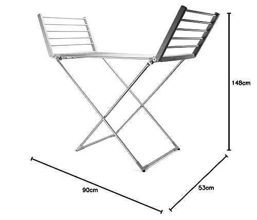 kitchelat Heated Clothes Airer Aluminium Clothes Drying Rack