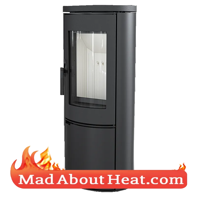 KKAB 11kW Modern Free Standing Stove Ceramic Tiled Gloss Steel