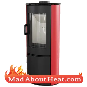 KKAB 11kW Modern Free Standing Stove Ceramic Tiled Gloss Steel