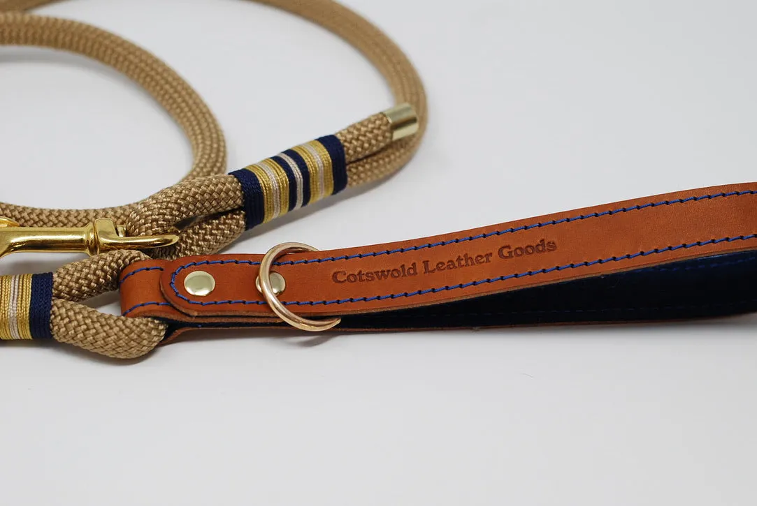 Leather and rope dog leads