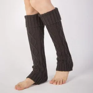 Long Leg Warmers Women Crochet Knitted Soft Elastic
