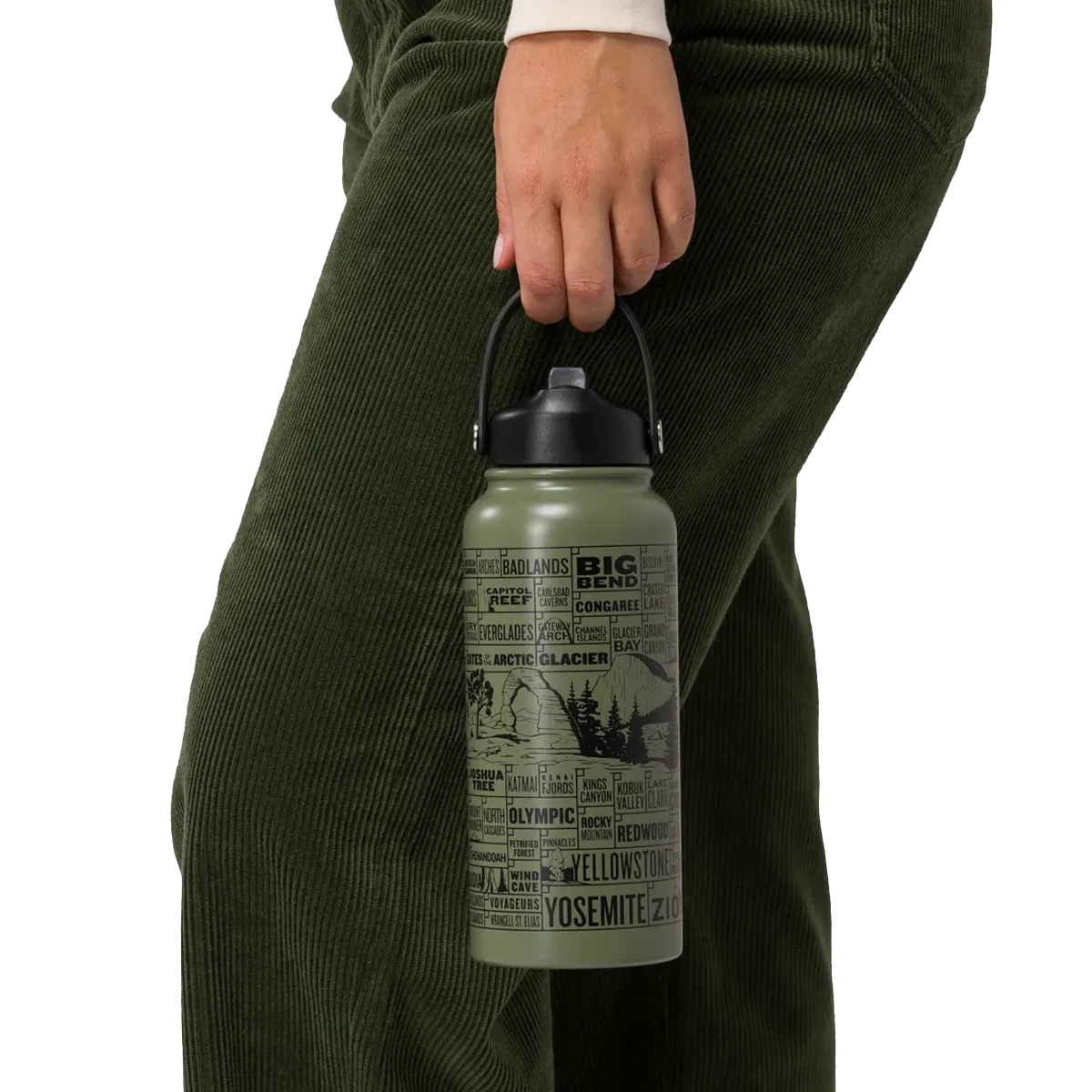 National Parks of the USA Checklist 32 oz Insulated Water Bottle