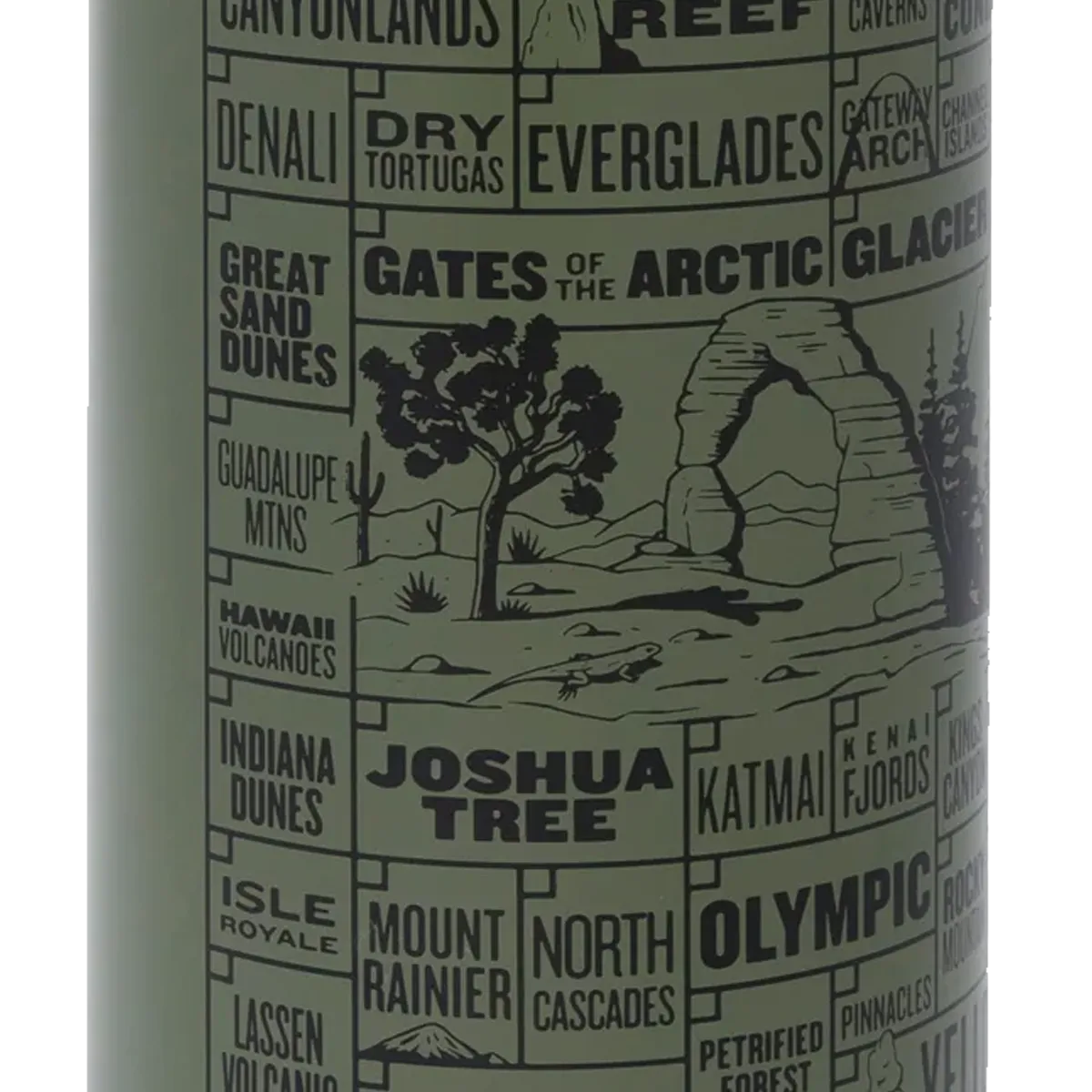 National Parks of the USA Checklist 32 oz Insulated Water Bottle