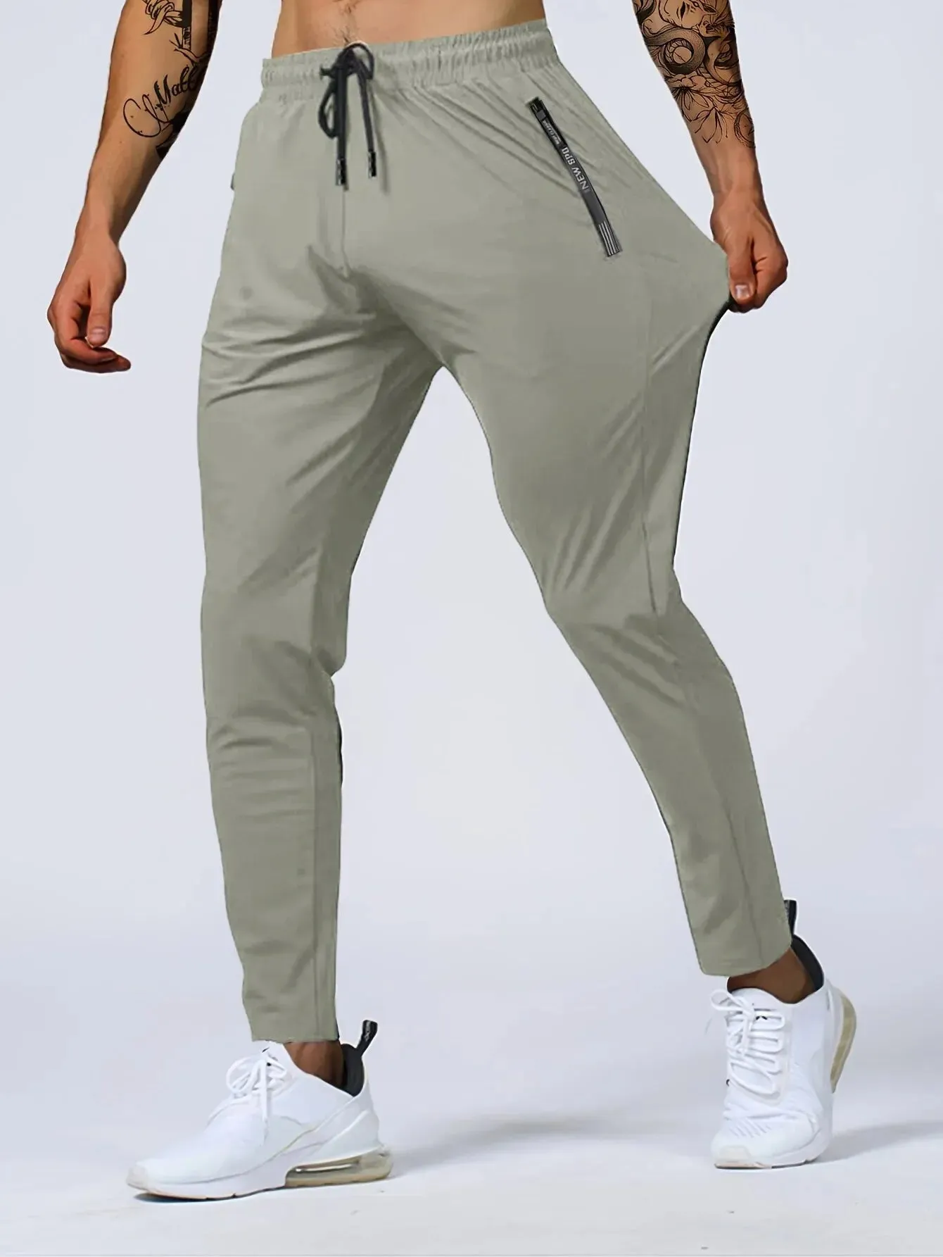 OB Men's Quick-drying Breathable Waist Drawstring Joggers
