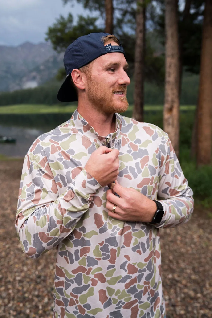 Performance Quarter Zip - Driftwood Camo