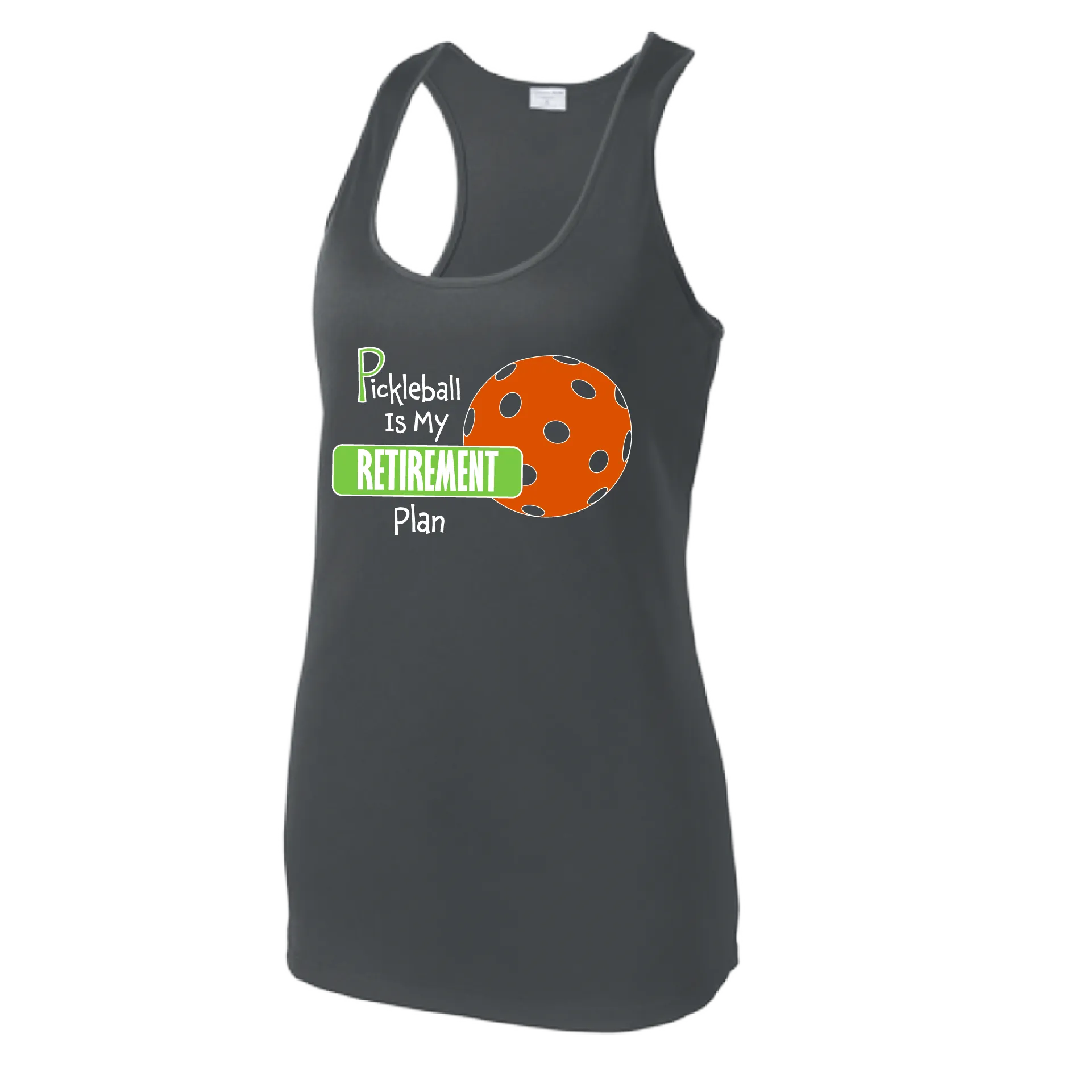 Pickleball Is My Retirement Plan | Women's Racerback Pickleball Tank | 100% Polyester