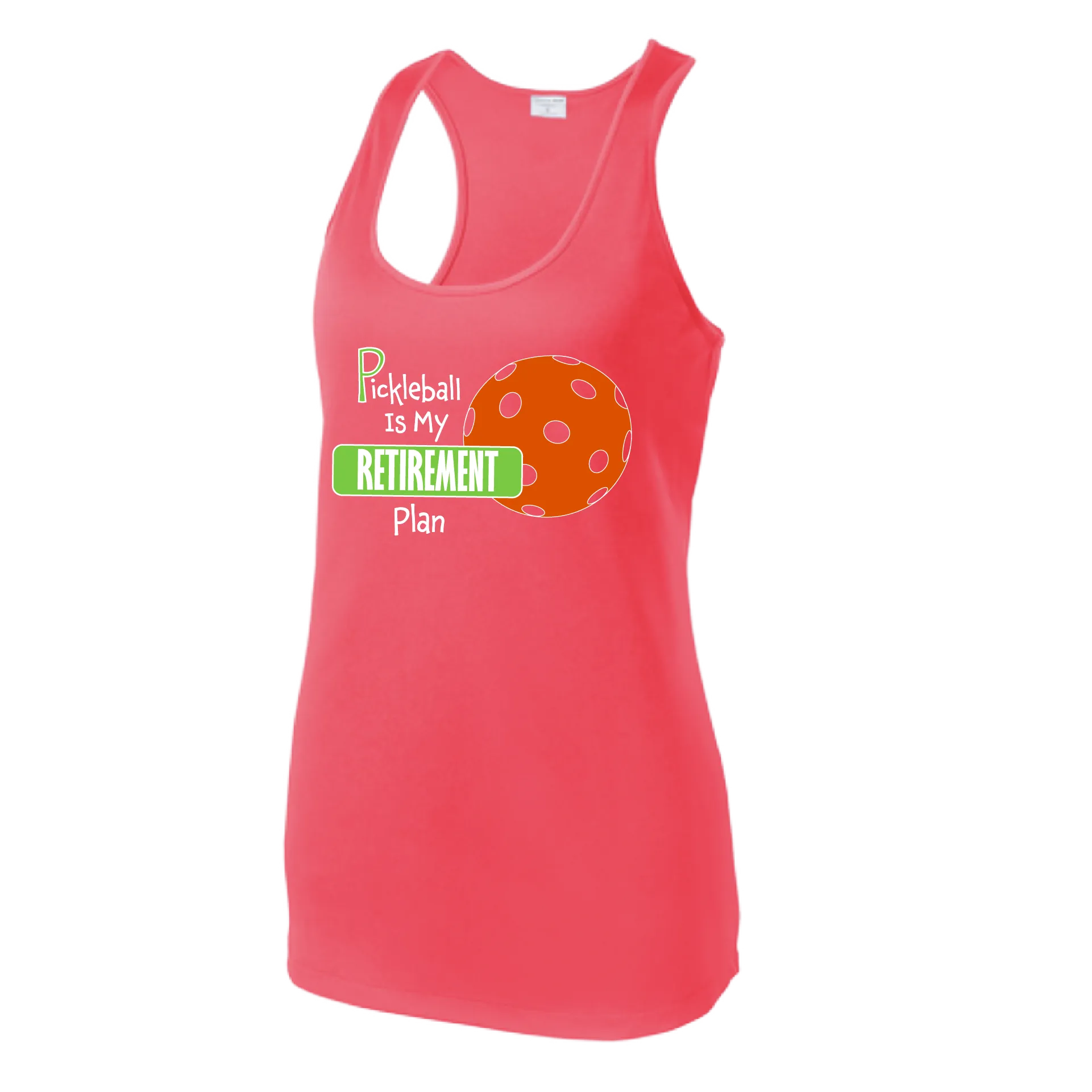 Pickleball Is My Retirement Plan | Women's Racerback Pickleball Tank | 100% Polyester
