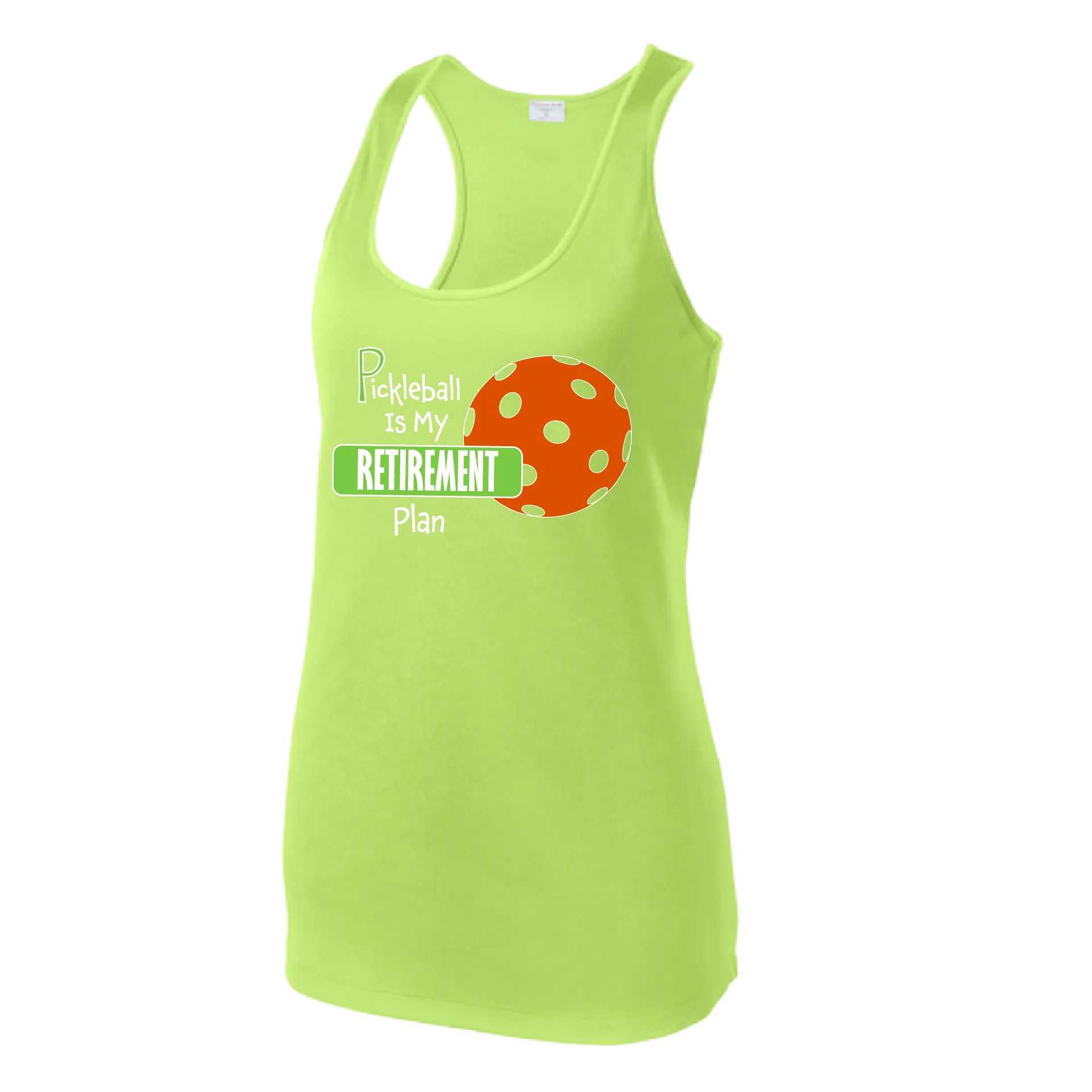 Pickleball Is My Retirement Plan | Women's Racerback Pickleball Tank | 100% Polyester