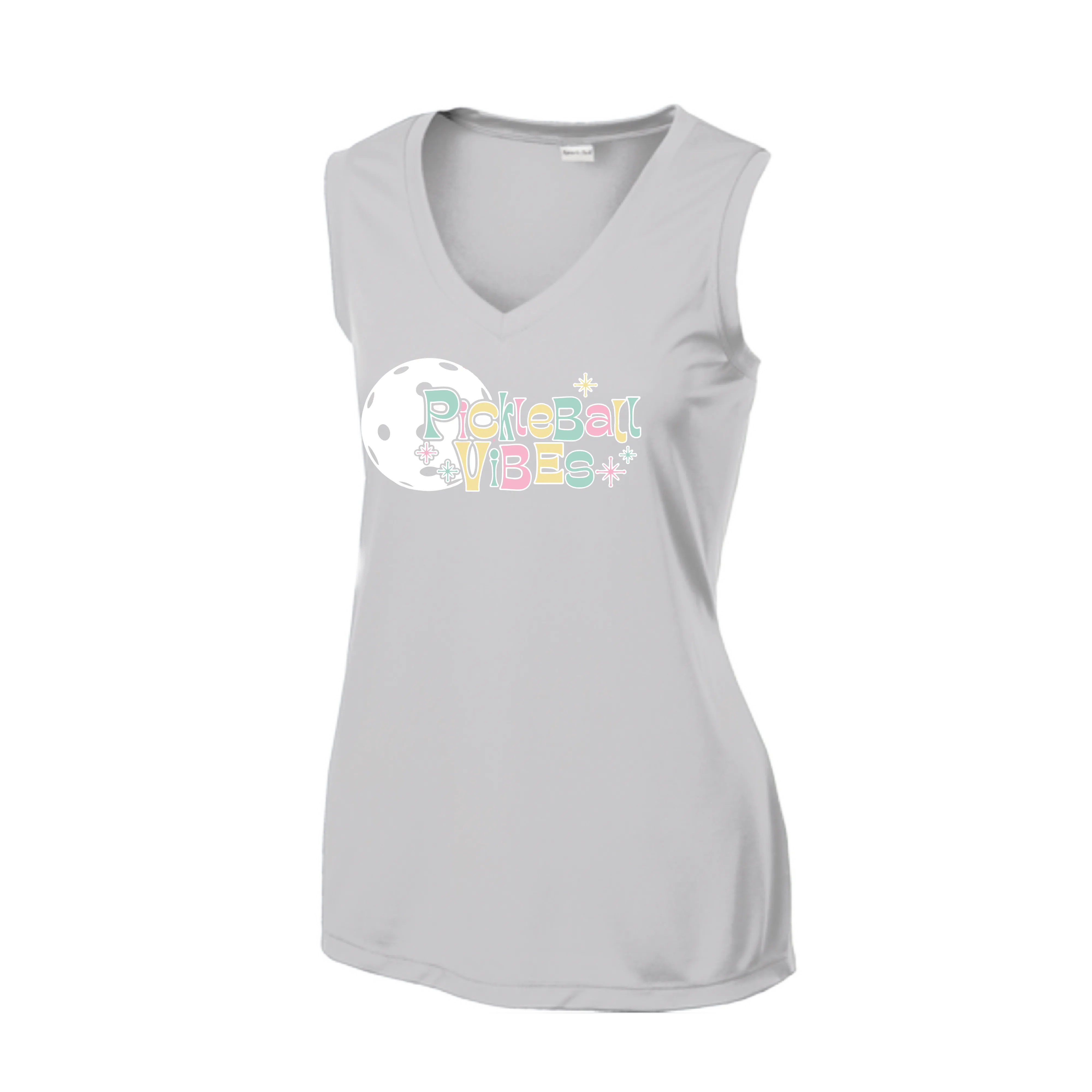 Pickleball Vibes | Women’s Sleeveless Pickleball Shirt | 100% Polyester