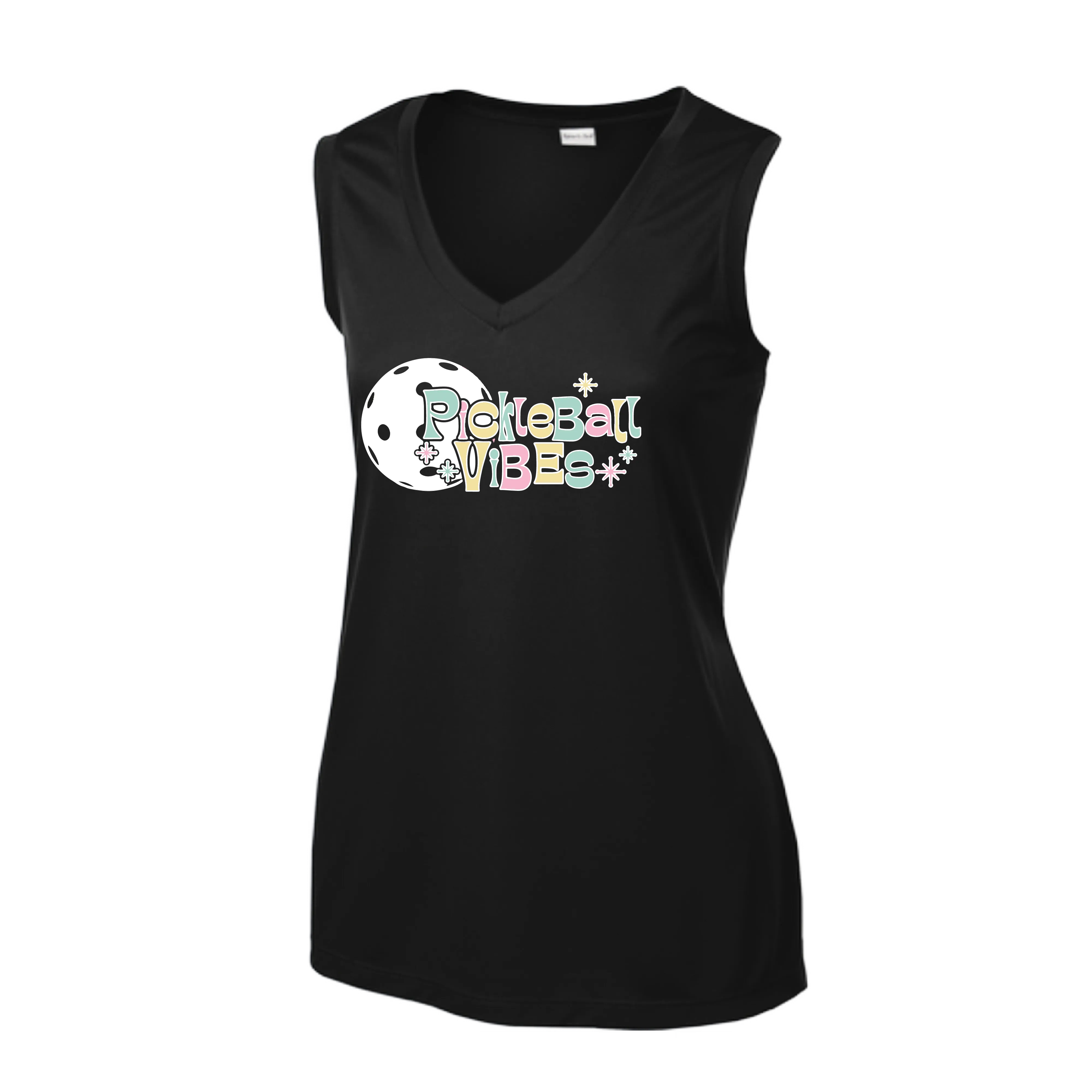 Pickleball Vibes | Women’s Sleeveless Pickleball Shirt | 100% Polyester