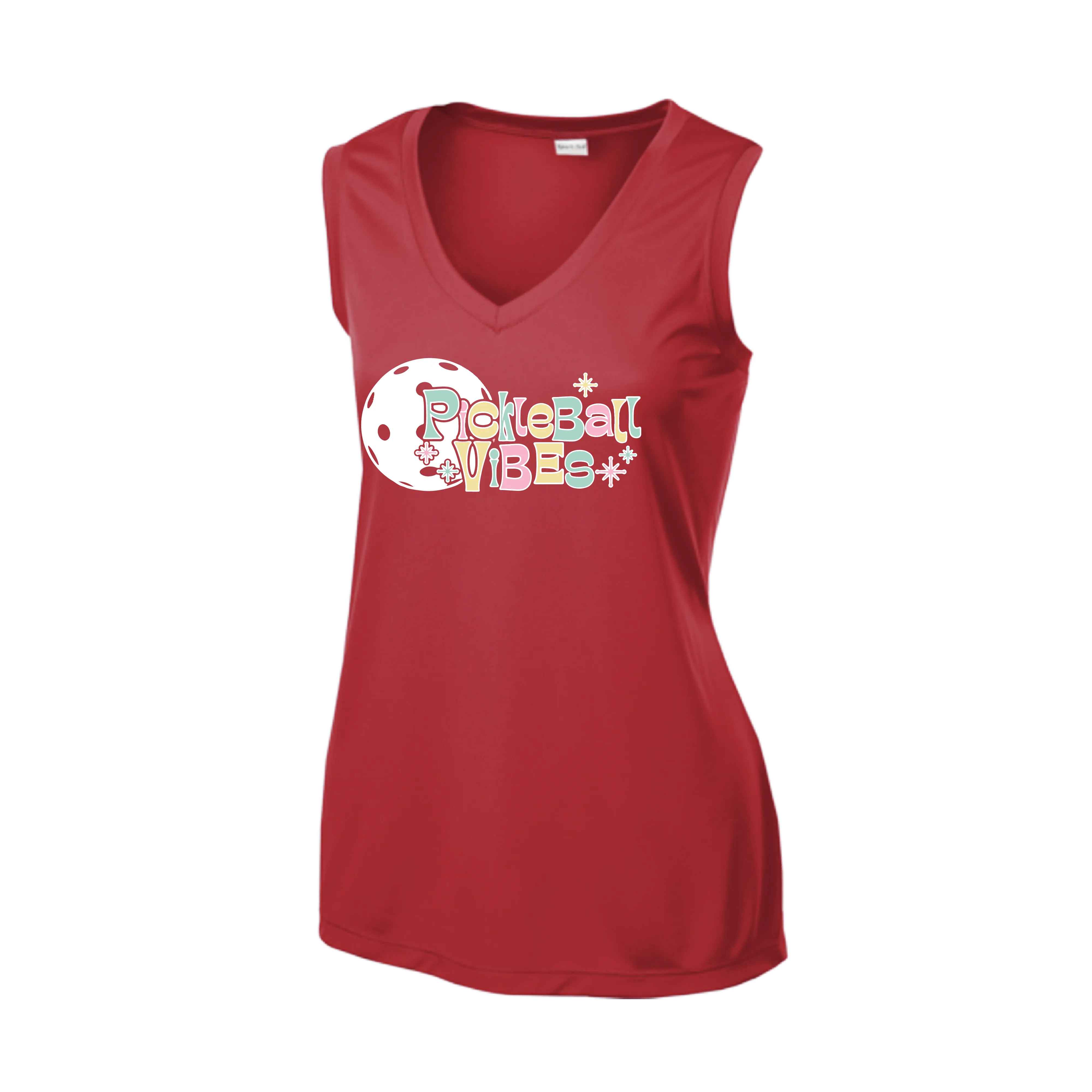 Pickleball Vibes | Women’s Sleeveless Pickleball Shirt | 100% Polyester