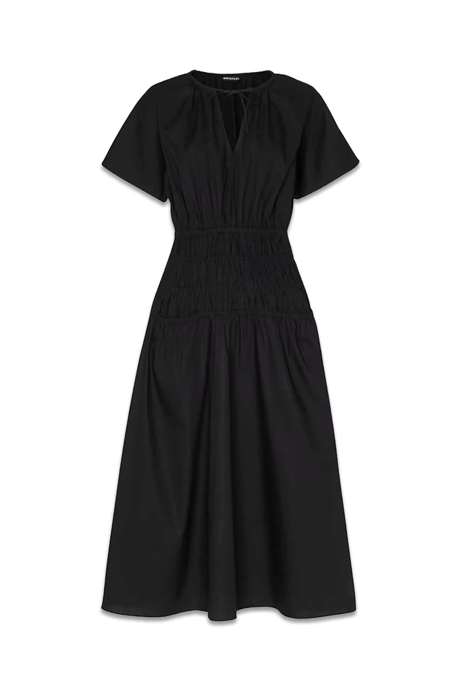 Poplin Shirred Dress