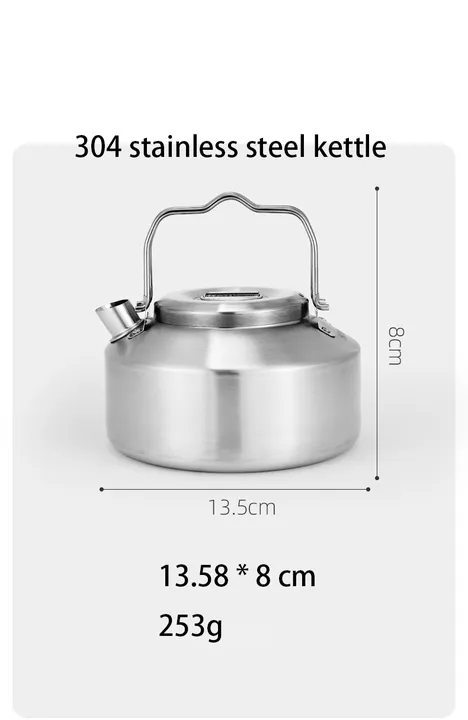 Portable Stainless Steel Camping -مجموعة أدوات طهي