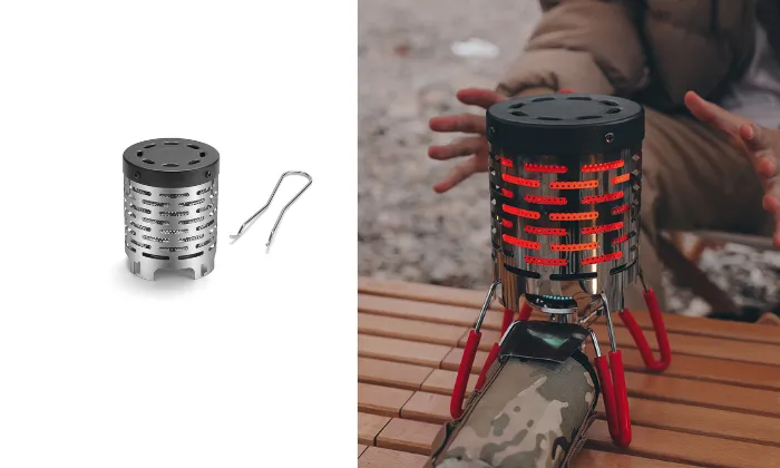 Portable Stainless Steel Windproof Outdoor Stove Heater Cover
