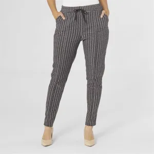 Printed Jasmine Traveler Pants - Black/Cream Ditsy - Final Sale