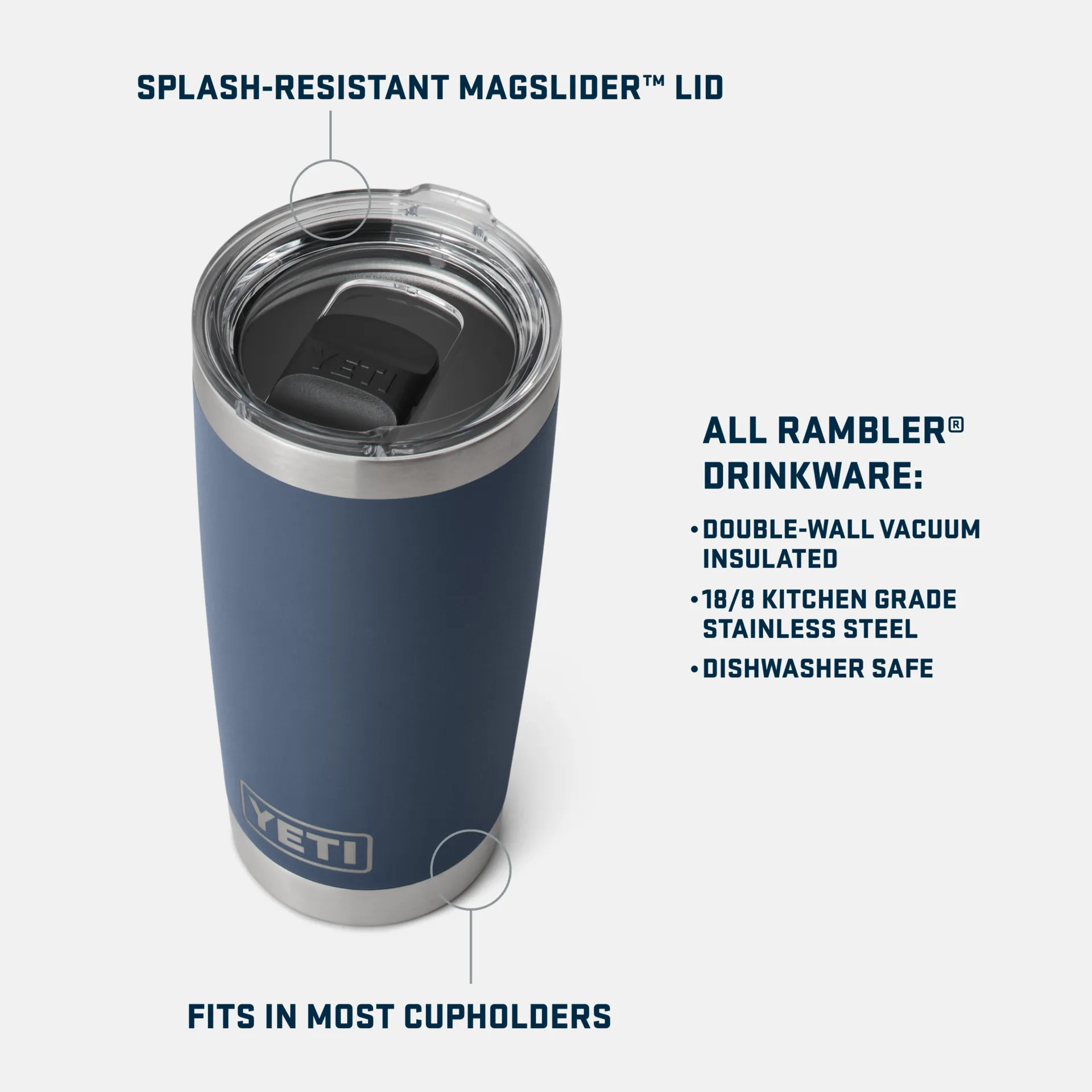 Rambler 20oz Tumbler w/ MagSlider Lid