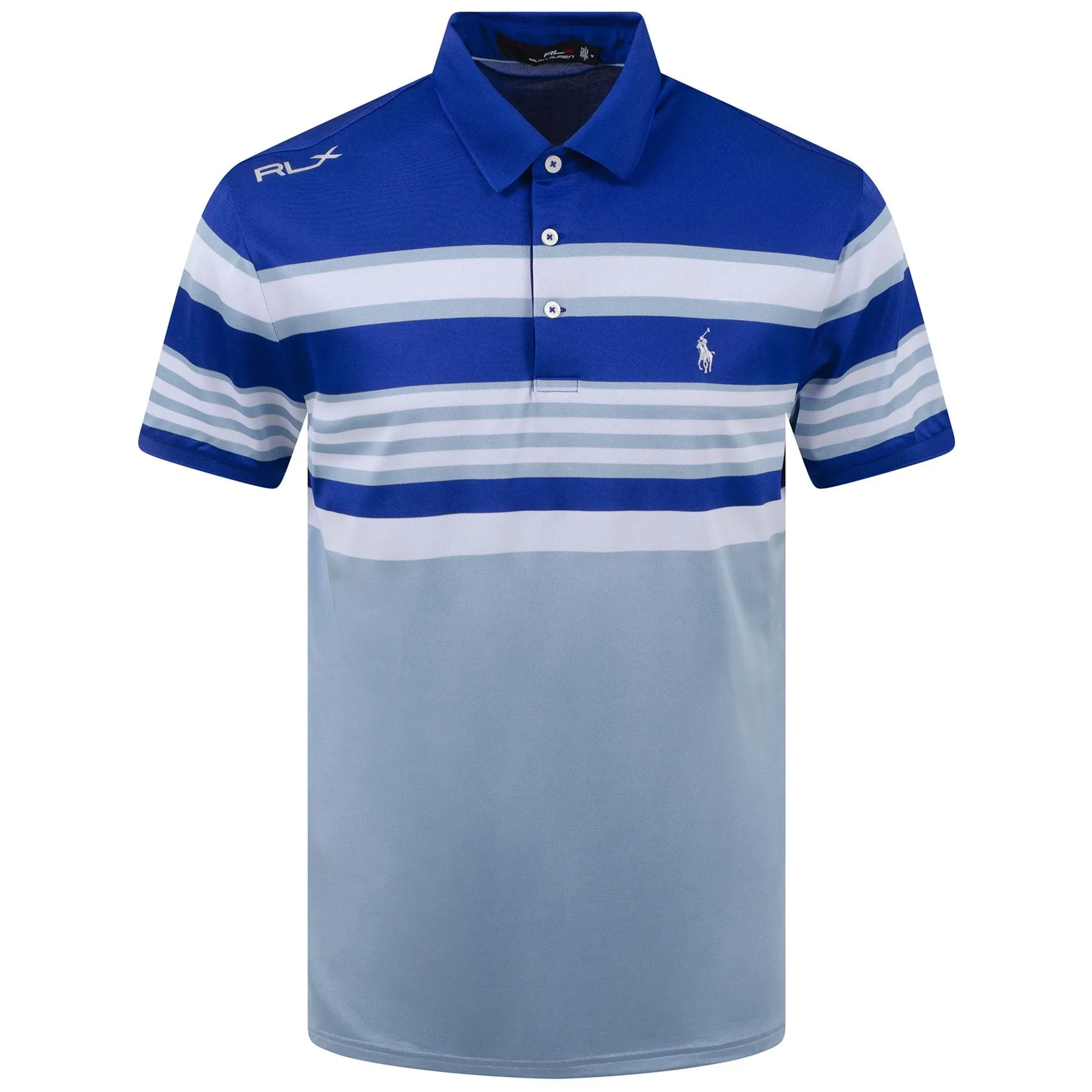 RLX Stripe Performance Pique Royal Blue Multi - SS23