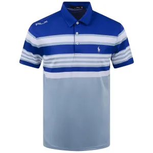 RLX Stripe Performance Pique Royal Blue Multi - SS23