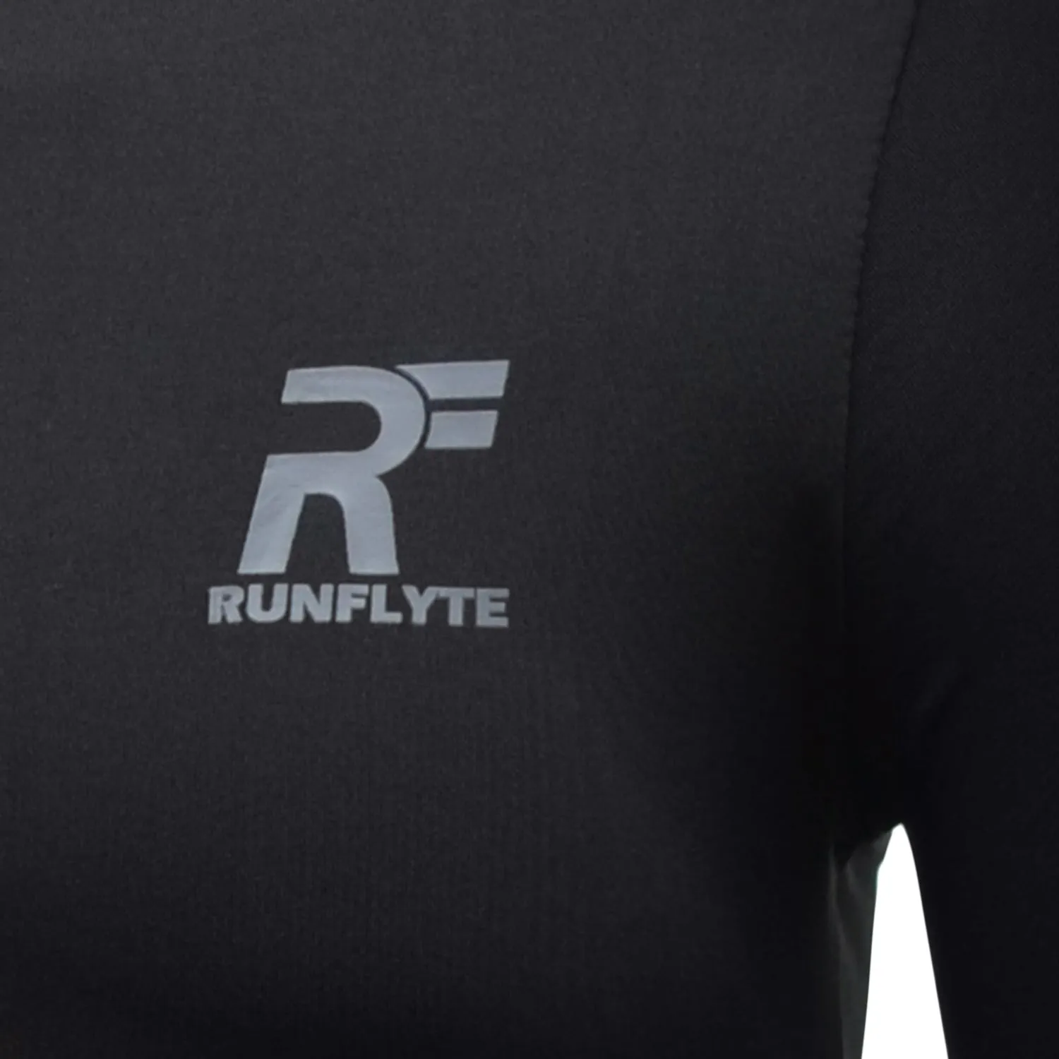 RunFlyte Men's Basics Short Sleeve Moisture-Wicking T-Shirt Black/Dark Grey