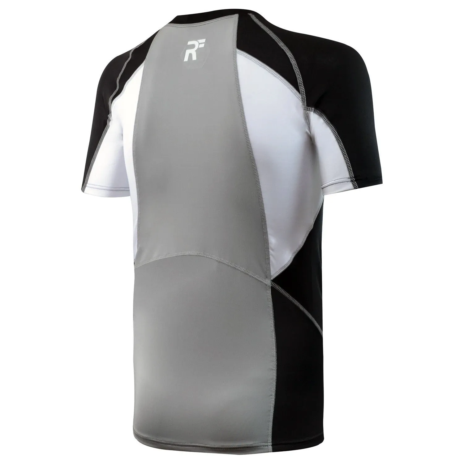 RunFlyte Men's Contour Panel Compression Short Sleeve T-Shirt - Moisture Wicking