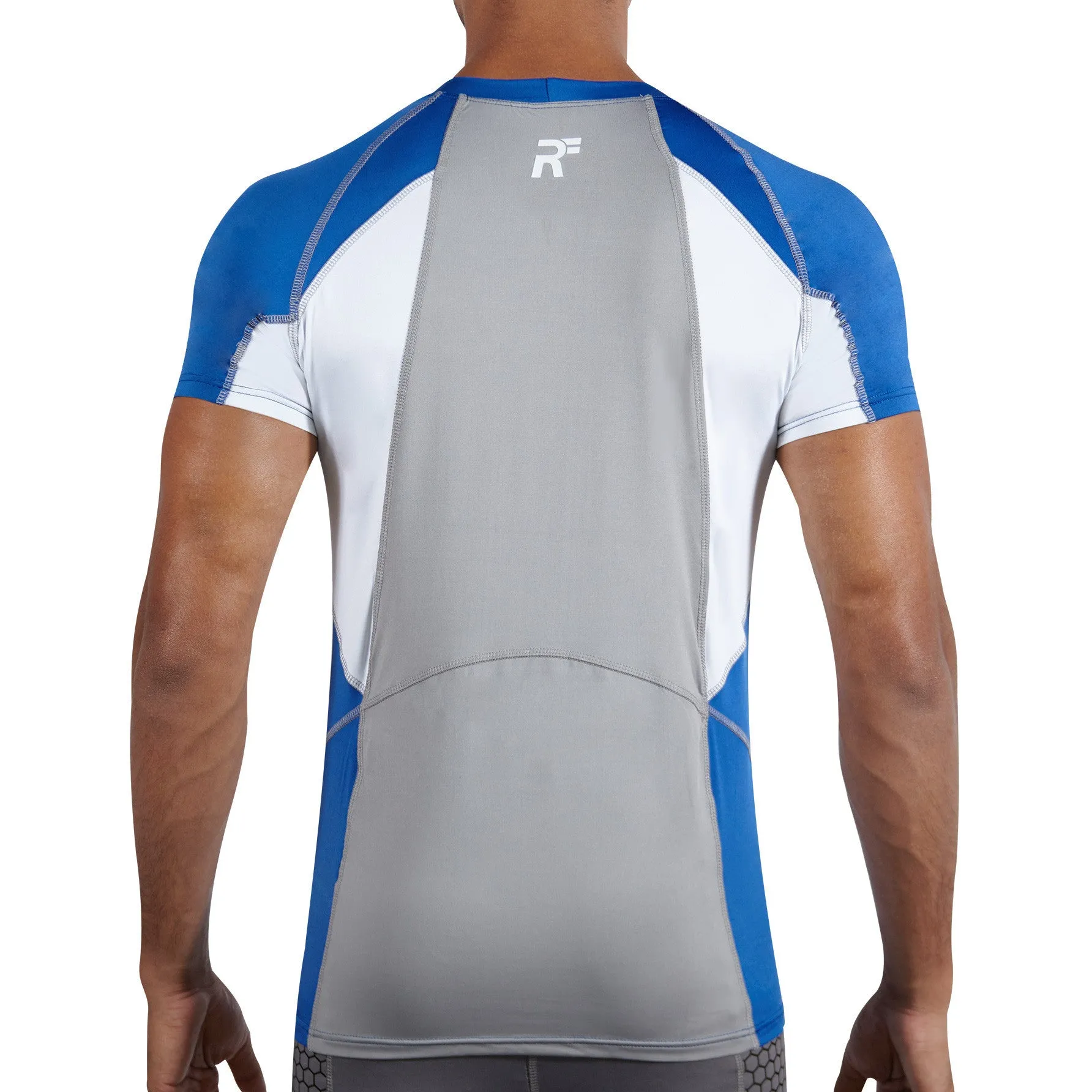 RunFlyte Men's Contour Panel Compression Short Sleeve T-Shirt - Moisture Wicking